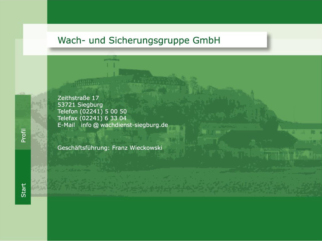Wach- und Sicherungsgruppe Siegburg Kontakt